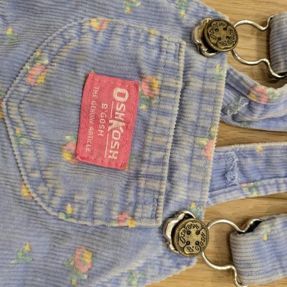 VINTAGE Osh-kosh Floral Overalls - Paper Tag - Picture 3 of 6